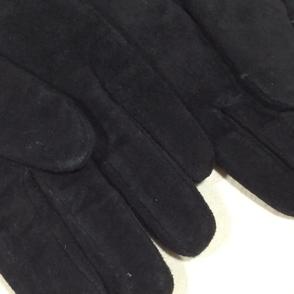 Ladies Red Leather & BlackPigskin Gloves-S/M